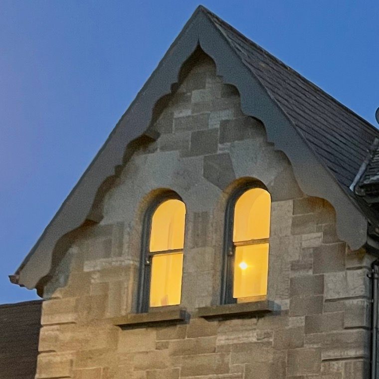 Distinctive upstairs windows
