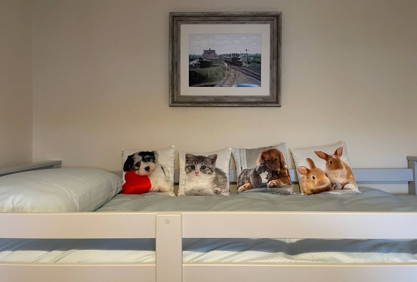 The top bunk is popular with younger visitors to the house!