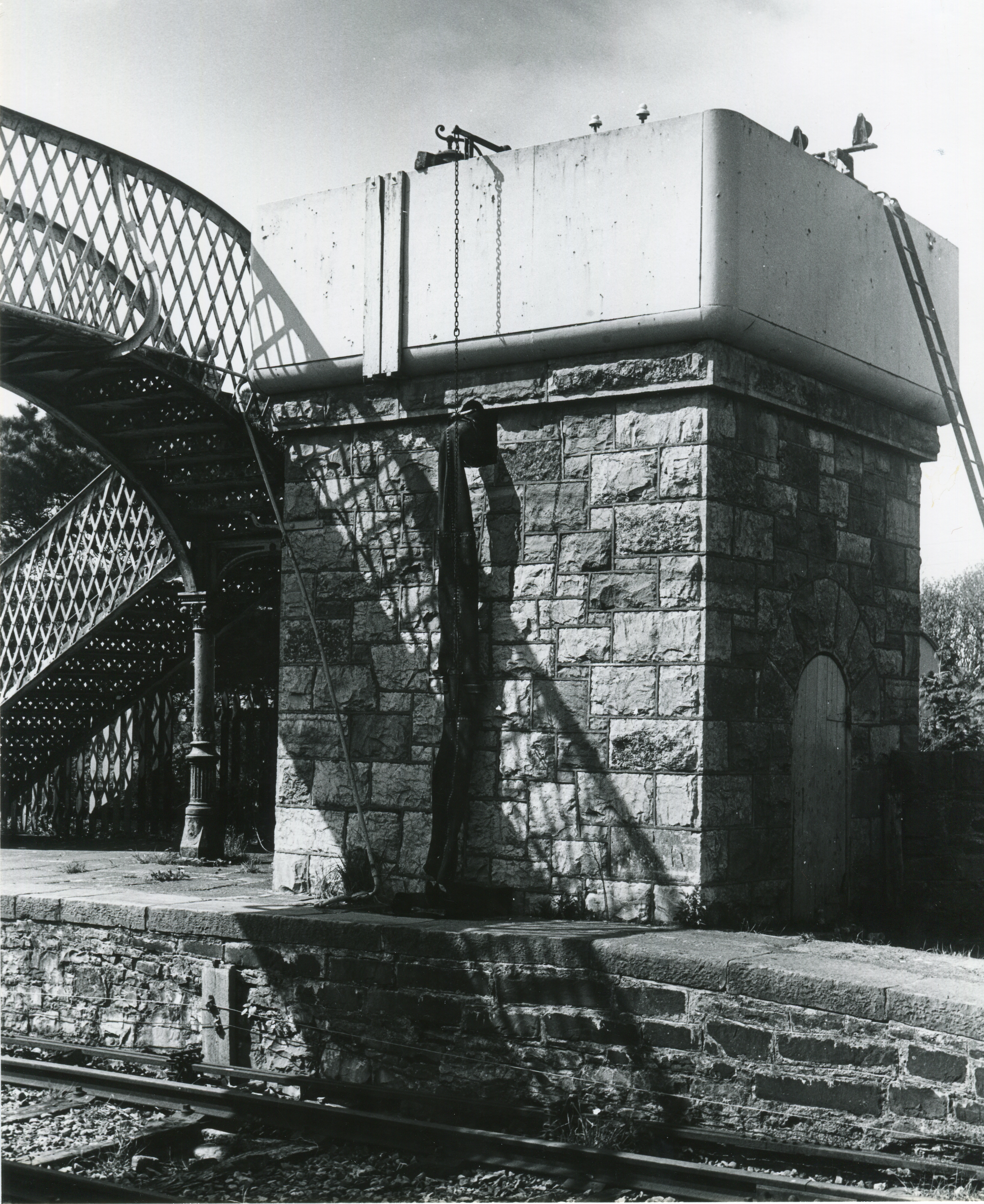 Footbridge detail at Listowel Station in 1979